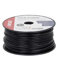 Przewód jednożyłowy czarny CCA 1x1.5mm2 50m 7.5A 12/230V AMIO-04455 