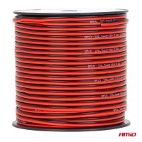 logo Kabel głośnikowy dwużyłowy CCA 2x0.5mm2 100m 2.5A AMIO-04456