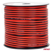 logo Kabel głośnikowy dwużyłowy CCA 2x1mm2 100m 5A AMIO-04458