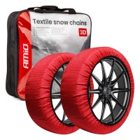 Łańcuchy śniegowe tekstylne 3D 2szt. rozmiar XS EN16662-1 Önorm V5121 AMIO-04506 