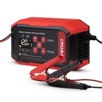 Prostownik cyfrowy z wspomaganiem rozruchu AGM GEL STD LFP MAX 16A 12V 24V PRO AMIO-04529 