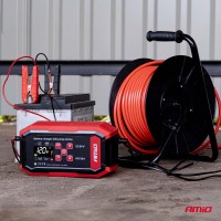 logo Prostownik cyfrowy z wspomaganiem rozruchu AGM GEL STD LFP MAX 16A 12V 24V PRO AMIO-04529