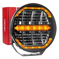 Reflektor drogowy dalekosiężny LED z funkcją świateł pozycyjnych 112W 12V 24V AMIO-04534 