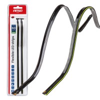 Paski LED COB do samochodu boczne zielone 2x30cm 12V AMIO-04577 