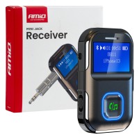 Odbiornik bluetooth na mini jack LCD AUX AMIO-04659 