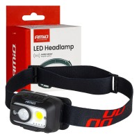 Latarka czołowa akumulatorowa z czujnikiem ruchu XPG+COB 1800mAh (BATT) AMIO-04667 RECHARGEABLE HEADLAMP WITH MOTION SENSOR XPG+COB 1800mAh (BATT) AMIO-04667