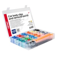 Zestaw spinek i kołków samochodowych i ściągaczy 420+15szt. AMIO-04744 