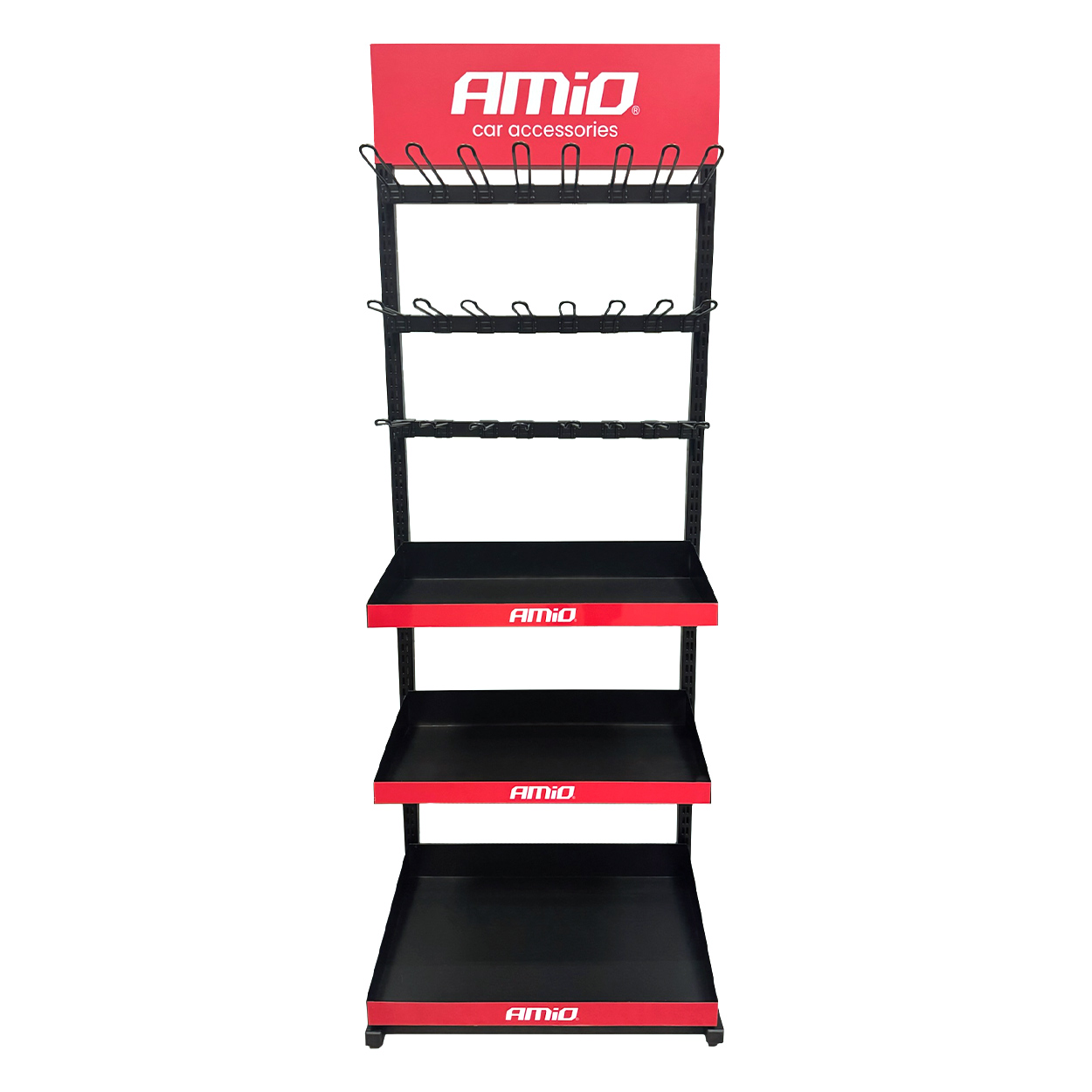 Ekspozytor z półkami i hakami AMIO-04803 