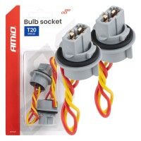 Oprawa gniazdo żarówki T20 LED 12V W21W WY21W W3x16d 7440 T20 2szt. AMIO-04833 