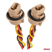 logo Oprawa gniazdo żarówki T20 LED 12V W21/5W WY21/5W W3x16q 7443 2szt. AMIO-04834
