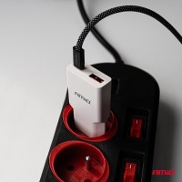 logo Ładowarka sieciowa 230V 20W GaN USB-C USB-A AMIO-04838