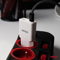 logo Ładowarka sieciowa 230V 30W GaN 2xUSB-C AMIO-04839