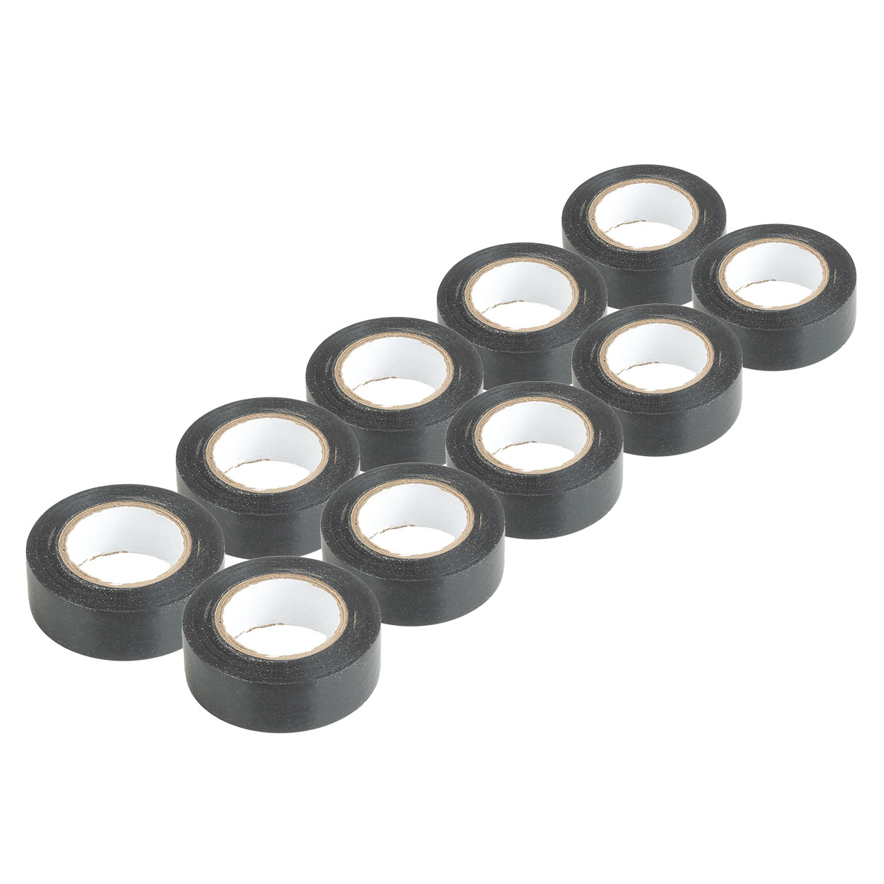 Taśmy izolacyjne PVC zestaw 10szt. czarne 19mm x 20m x 0.13mm AMIO-04844 