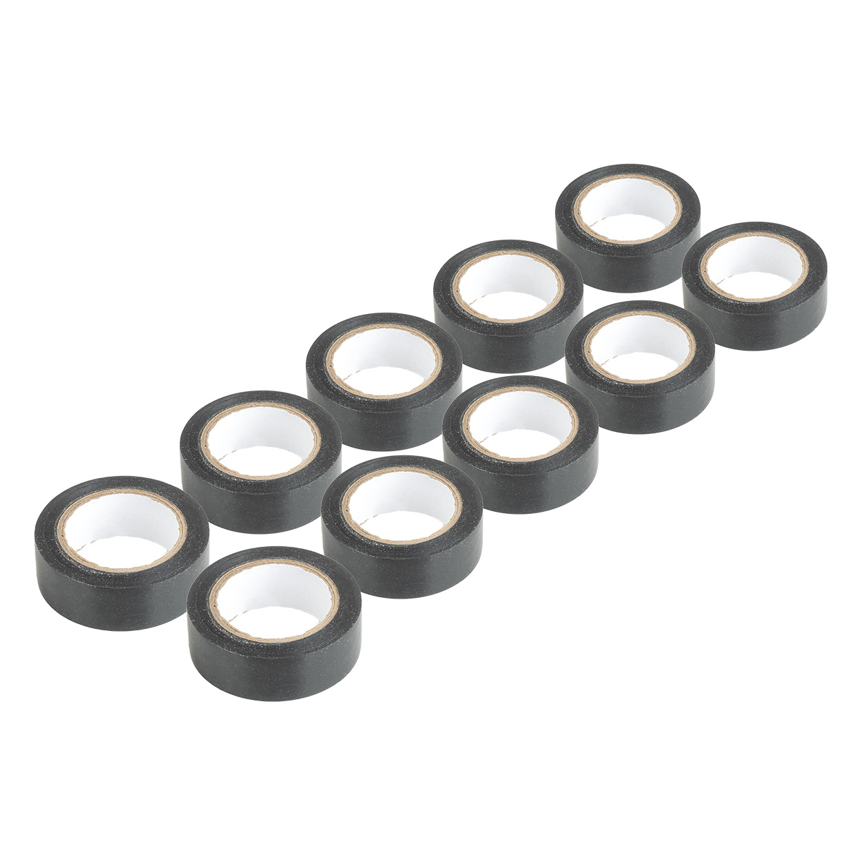 Taśmy izolacyjne PVC zestaw 10szt. czarne 19mm x 10m x 0.13mm AMIO-04845 