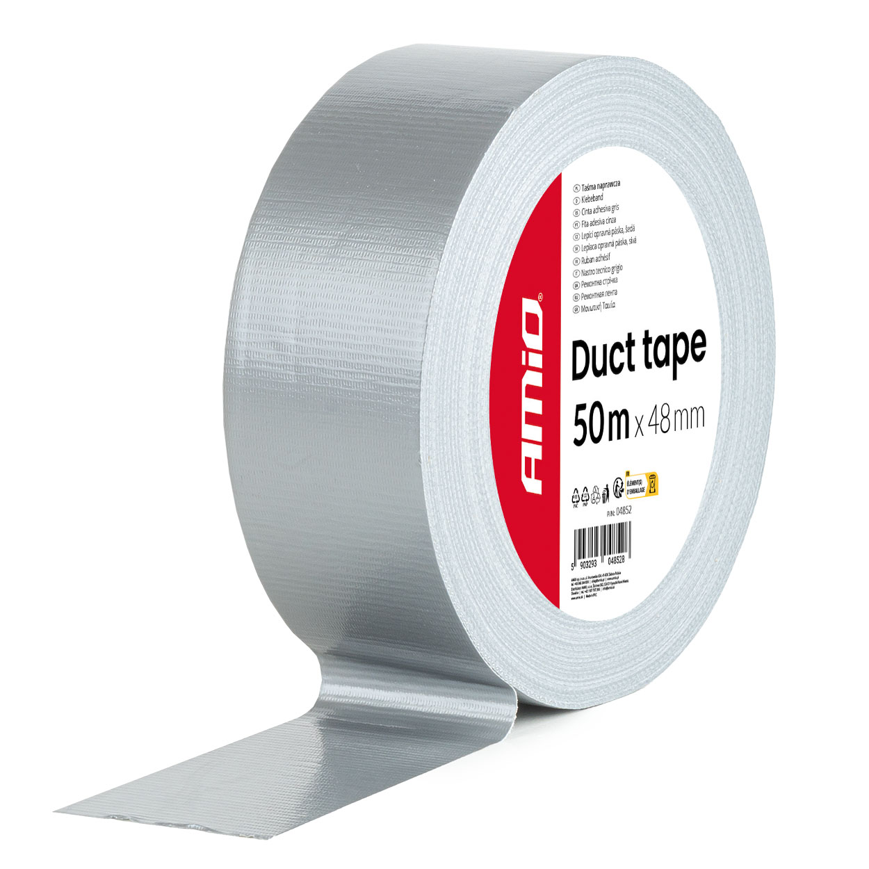 Taśma techniczna szara 48mm x 50m x 0,19mm AMIO-04852 