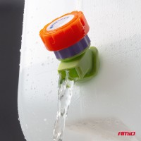 logo Kanister zbiornik plastikowy na wodę z kranem 10L biały AMIO-05143