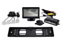 Zestaw czujników TFT01 4,3 z kamerą CAM-402 LED 4 sensory srebrne 