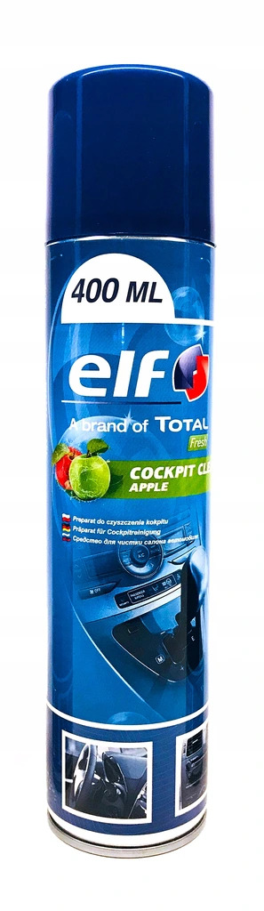 KOKPIT SPRAY APPLE ELF Znakomity Pięknie Pachnący Preparat Do Pielęgnacji Deski Rozdzielczaj i plastików  