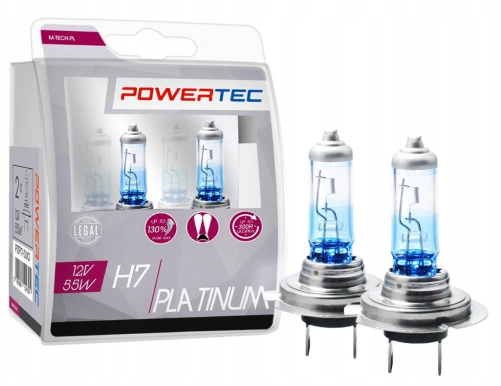 ŻARÓWKA HALOGENOWA POWER TEC H7 PLATINUM +130% POWER TEC H7 PLATINUM HALOGEN BULB +130%