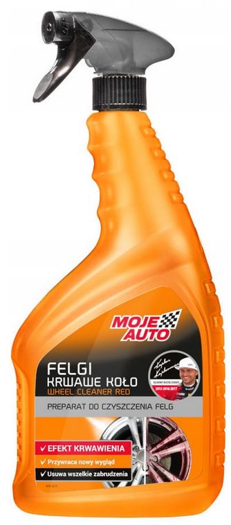PREPARAT KRWAWA FELGA  DO CZYSZCZENIA FELG SAM. "MOJE AUTO" 19-601 Bezkompromisowy w Działaniu Środek do mycia i Czyszczenia wszelkich Felg Samochodowych 