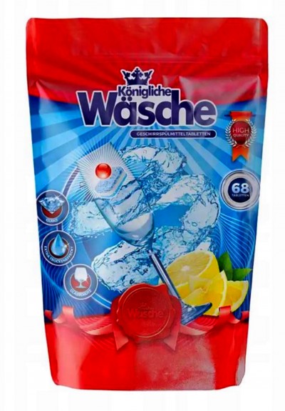 TABLETKI DO ZMYWARKI "KÖNIGLICHE WÄSCHE" 68szt Geschirrspültabletten von höchster Qualität