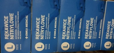 logo RĘKAWICZKI NITRYLOWE NIEBIESKIE MK MEDICAL