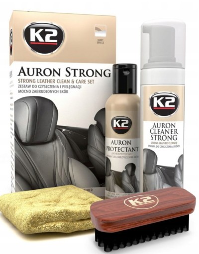AURON STRONG K2 ZES. DO CZYSZCZENIA MOCNO ZABRUDZONYCH SKÓR G421 AURON STRONG K2 SET FOR CLEANING HEAVILY SOILED LEATHERS G421