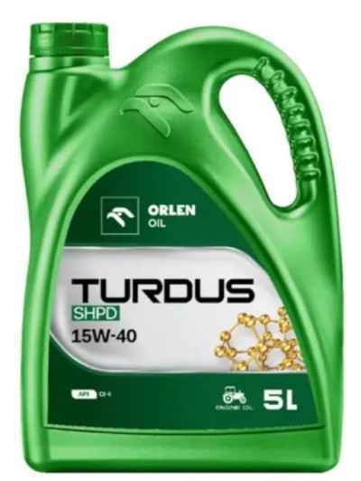 OLEJ SILNIKOWY 15W40 TURDUS SHPD CH-4  5L 
