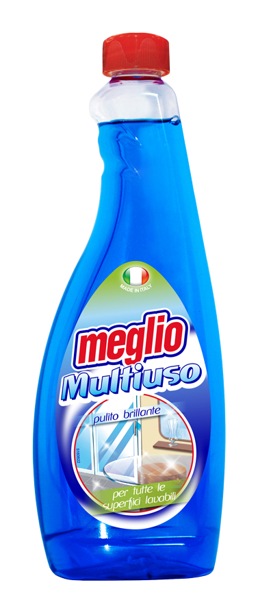 MEGLIO SGRASSATORE MULTIUSO ZAPAS Znakomicie Zmywa, odtłuszcza i zabezbiecza  powierzchnie szklane, okna