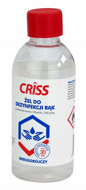logo CRISS ODŚWIEŻAJĄCY ŻEL ANTYBAKTERYJNY DO DEZYNFECJI RĄK 250ML
