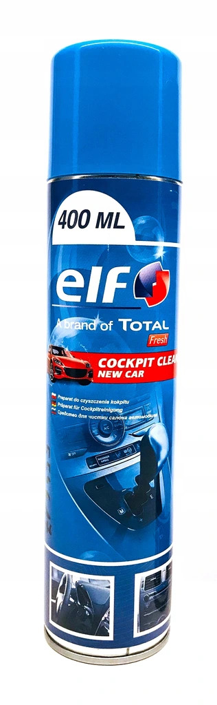 KOKPIT SPRAY NEW CAR ELF Znakomity Pięknie Pachnący Preparat Do Pielęgnacji Deski Rozdzielczaj i plastików  