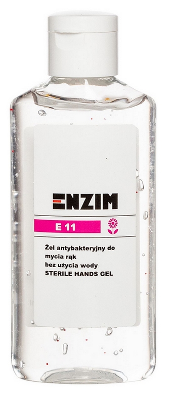 ENZIM E11 STERILE HANDS GEL 100 ml Żel antybakteryjny, antywirusowy i przeciwgrzybiczny do mycia i dezynfekcji rak bez użycia wody 
