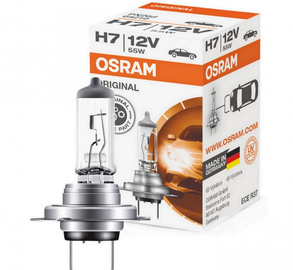 ŻARÓWKA HALOGENOWA H7 / 12V/55W OSRAM 64210 Żarówka Halogenowa H7 / 12V/55W do jazdy dziennej