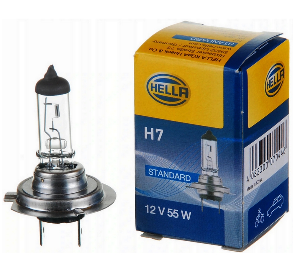 ŻARÓWKA HALOGENOWA H7 / 12V/55W HELLA 8GH 007 157-121 Żarówka Halogenowa H7 / 12V/55W do jazdy dziennej