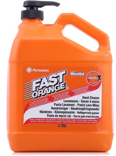 PASTA DO RĄK CW 62-002 PERMATEX  FAST ORANGE MICRO GEL Rewelacyjna Pasta Do Mycia Rąk o Zapachu Cytrusów 3,79l ze Sproszkowanym Pumeksem