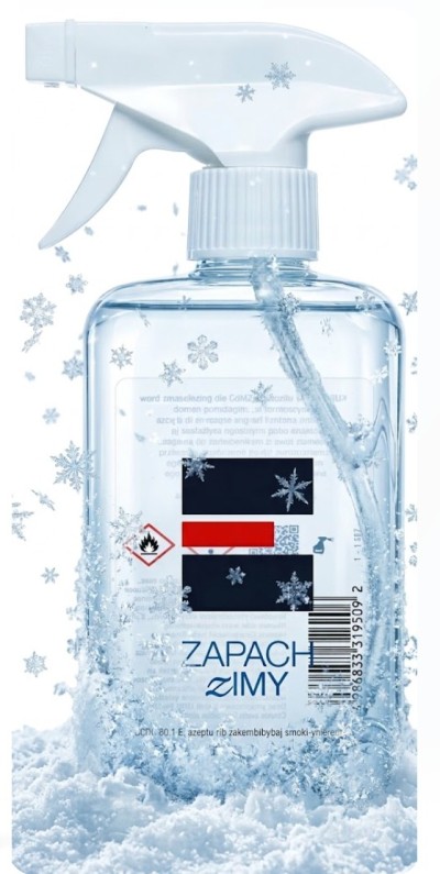 ENZIM E630 ODŚWIEŻACZ POWIETRZA ZAPACH ZIMY Piękny zapach Mroźnej Białej Zimy Na Bazie Olejków Eterycznych