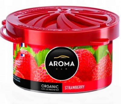 ODŚWIEŻACZ POWIETRZA AROMA ORGANIC STRAWBERRY Car Air Freshener - made in France
