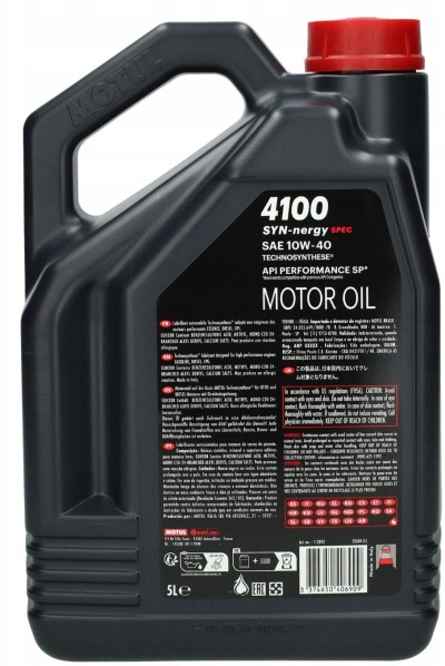 logo MOTUL 4100 SYNERGIE + /10W/40 - 5L