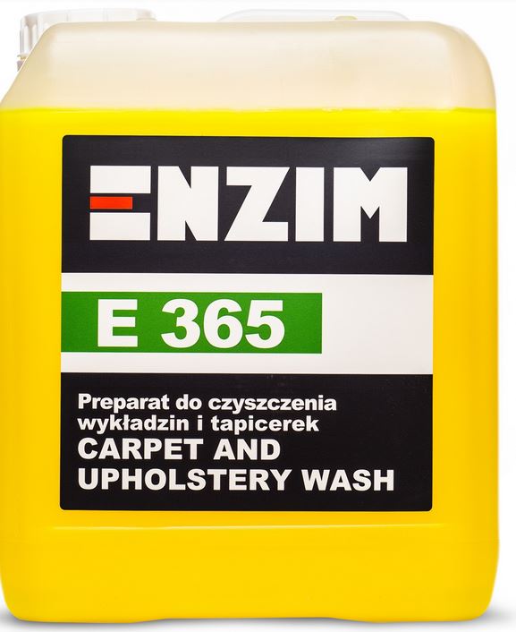 ENZIM E365 CARPET AND UPHOLSTERY WASH 5L Skuteczny Preparat do czyszczenia dywanów, wykładzin, tapicerek oraz plastikowych ram okiennych i kokpitów samochodowych
