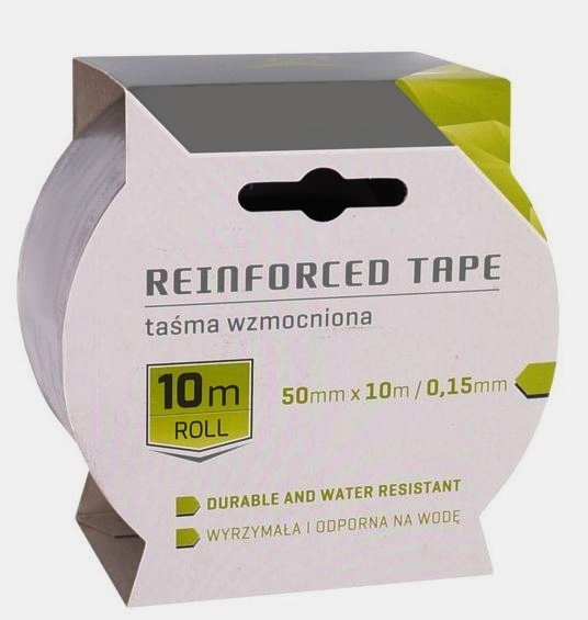TAŚMA WODOODPORNA  NAPRAWCZO - MONTAŻOWA MOCNA SREBRNA Strong Adhesive Repair and Assembly Tape, Silver  DUCT TAPE, 50 mm x 10 m