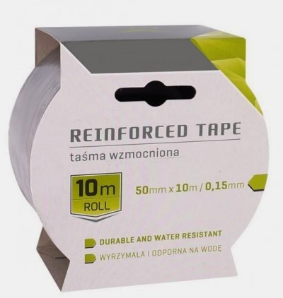 TAŚMA WODOODPORNA  NAPRAWCZO - MONTAŻOWA MOCNA SREBRNA Strong Adhesive Repair and Assembly Tape, Silver  DUCT TAPE, 50 mm x 10 m