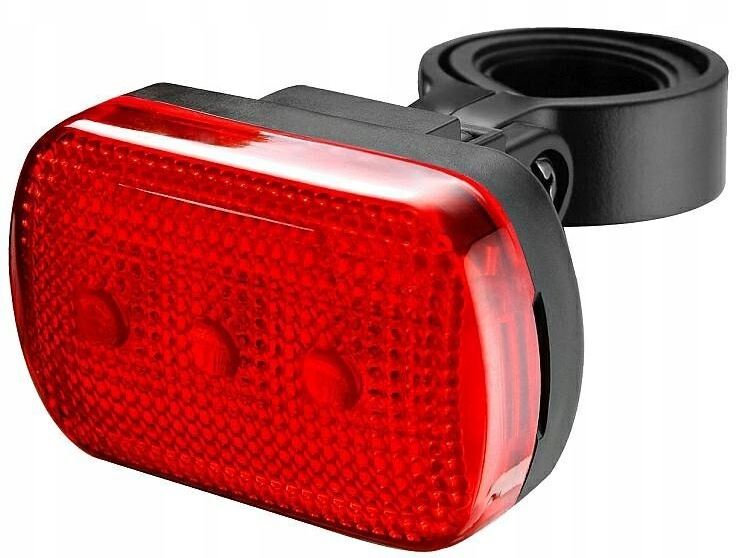 LAMPA ROWEROWA TYLNA NA SZTYCĘ 3 DIOD LED 68422 REAR BICYCLE LAMP WITH SEATPOST 3 LEDs