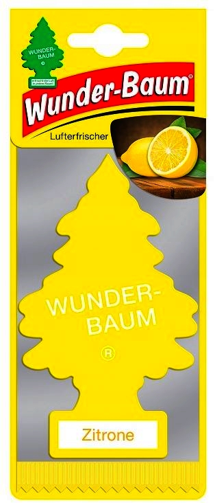 logo ZAPACH SAMOCHODOWY WUNDERBAUM CHOINKA ŻÓŁTA CYTRYNA
