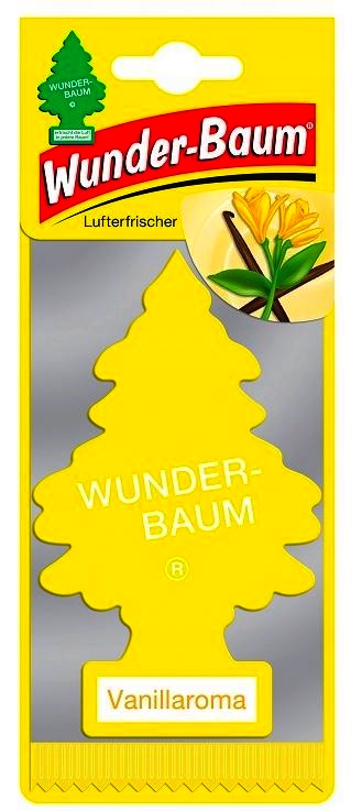 logo ZAPACH SAMOCHODOWY WUNDERBAUM CHOINKA ŻÓŁTA WANILIA
