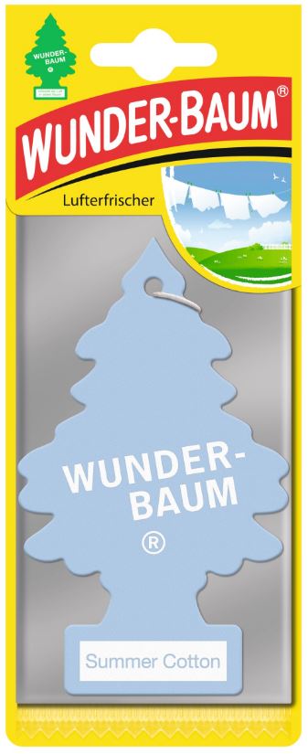 logo ZAPACH SAMOCHODOWY WUNDERBAUM CHOINKA SUMMER COTTION