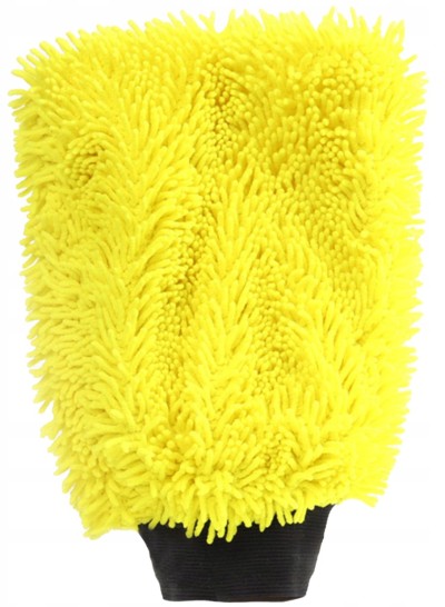 logo RĘKAWICA DO MYCIA SAMOCHODU Z MIKROFIBRA 23x17 cm AMIO-02517