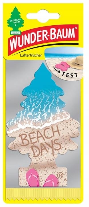 logo ZAPACH SAMOCHODOWY WUNDERBAUM CHOINKA BEACH DAYS