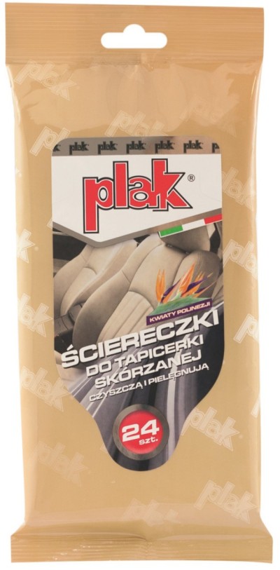 PLAK E0427 ŚCIERECZKI DO TAPICERKI SKÓRZANEJ KWIAT POLINEZJI 24SZT PLAK E0427 WIPES FOR LEATHER UPHOLSTERY POLYNESIAN FLOWER 24PCS