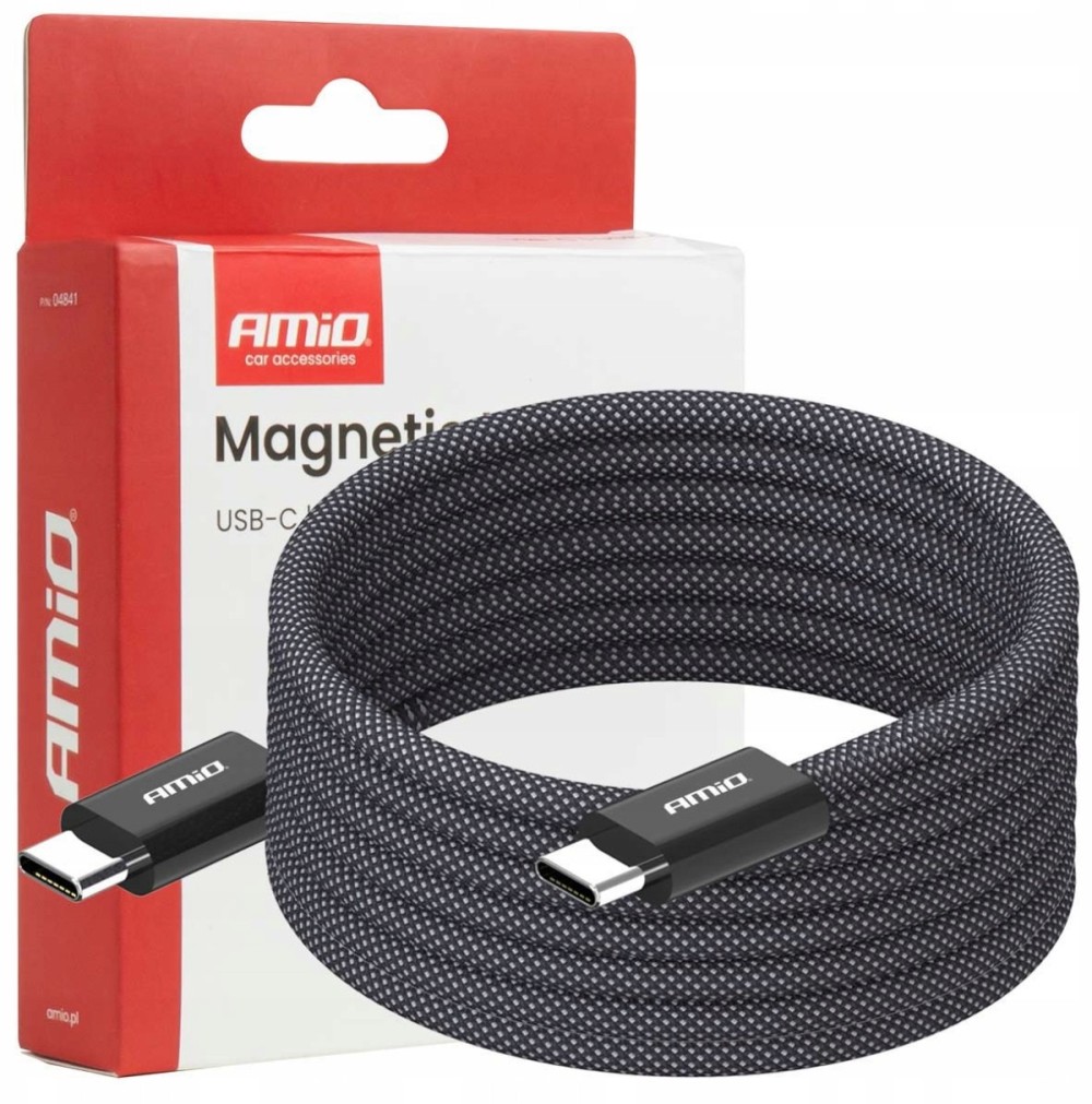 KABEL MAGNETYCZNY USB-C – USB-C 60W 200cm AMIO-04841 MAGNETIC USB-C – USB-C CABLE 60W 200cm AMIO-04841
