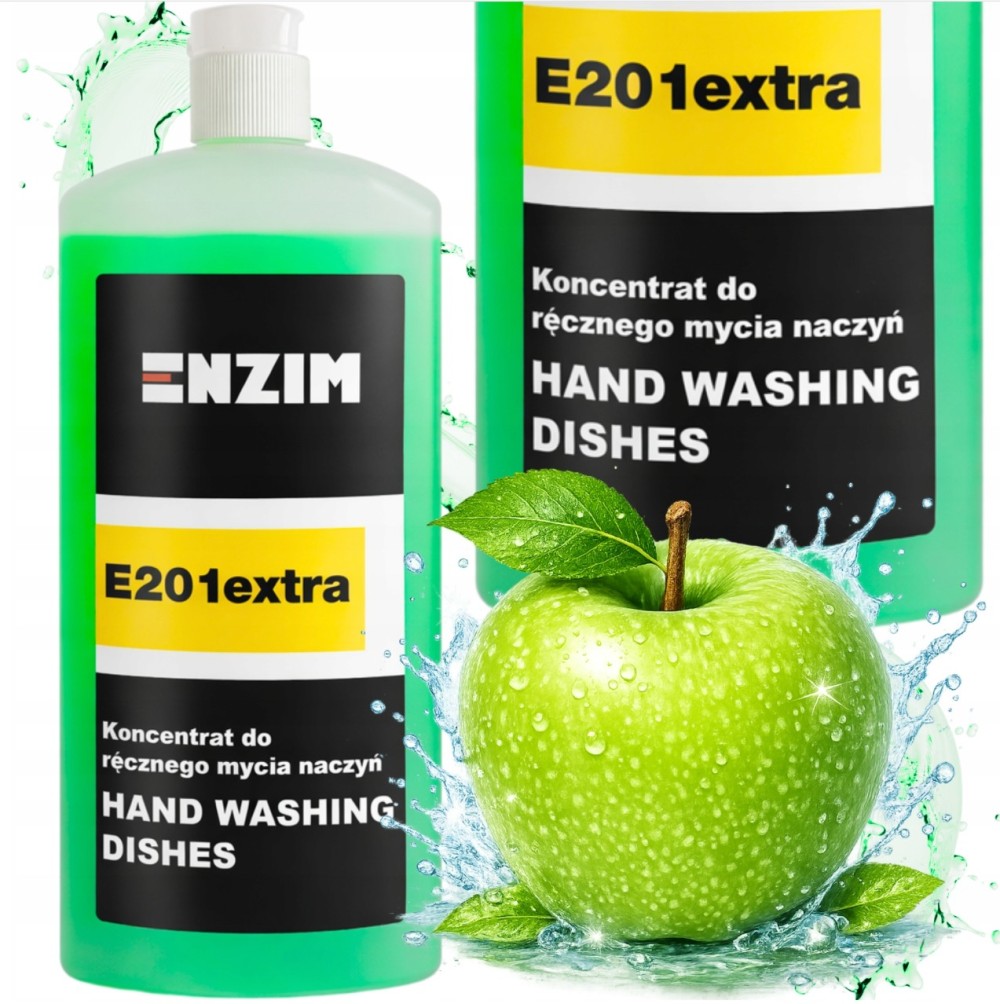 ENZIM E201 EXTRA HAND WASHING DISHES 1 L Rewelacyjny i wydajny Koncentrat do ręcznego mycia naczyń